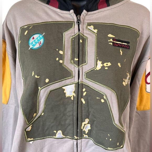 Star Wars Boba Fett Hoodie - Green, Gray, Red, Yellow - Picture 3 of 15